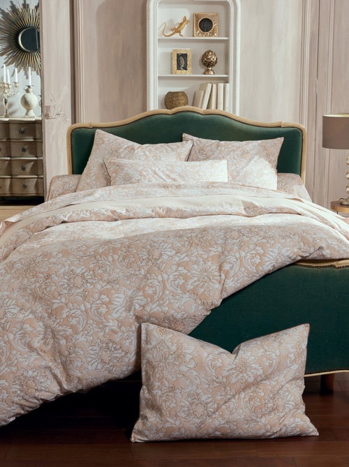 Taie de traversin percale de coton ornemental classique - Kiabi