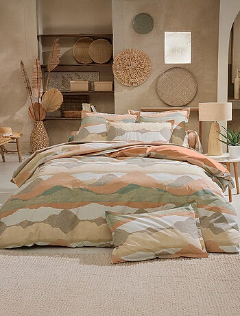 Taie de traversin percale de coton paysage abstrait