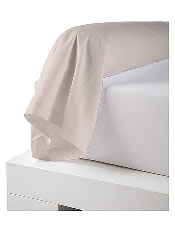 Taie de traversin percale de coton piquée unie