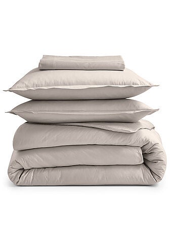 Taie de traversin percale de coton piquée unie