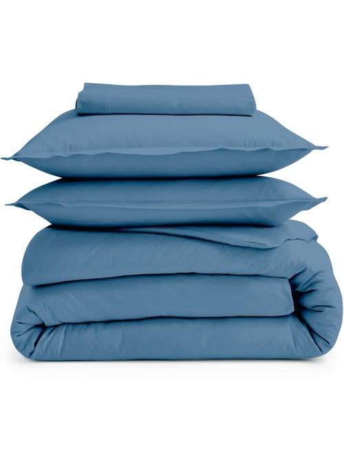 Taie de traversin percale de coton piquée unie - Kiabi