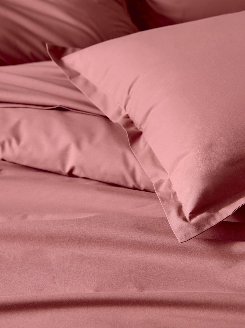 Taie de traversin percale de coton piquée unie Bordeaux - Kiabi