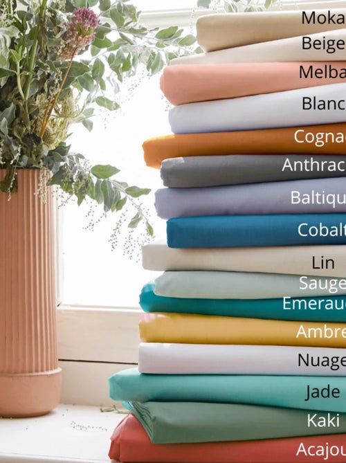 Taie de traversin percale de coton piquée unie - Kiabi