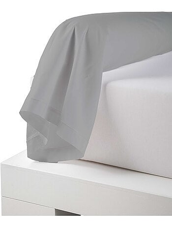 Taie de traversin percale de coton piquée unie