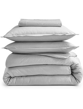 Taie de traversin percale de coton piquée unie