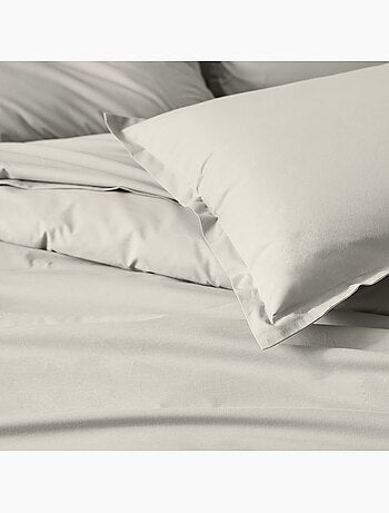 Taie de traversin percale de coton piquée unie