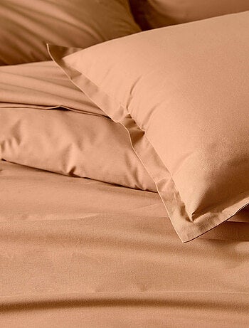 Taie de traversin percale de coton piquée unie