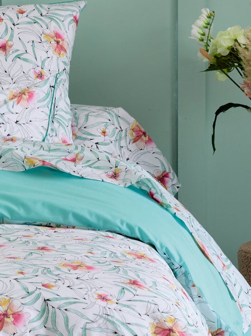 Taie de traversin percale de coton ROXANE - Kiabi