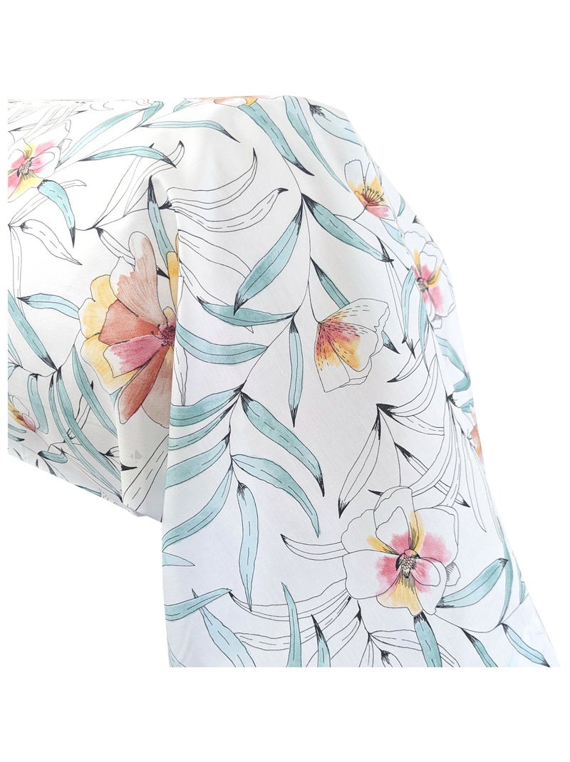 Taie de traversin percale de coton ROXANE Multicolore - Kiabi