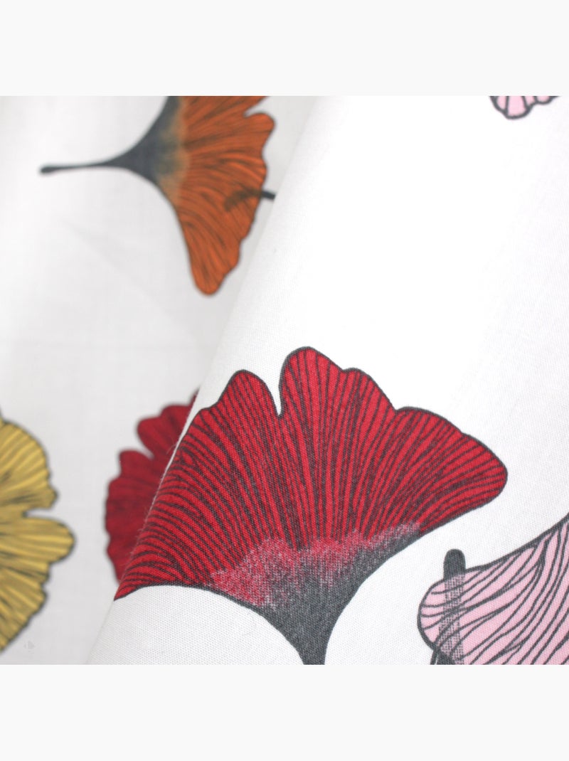 Taie de traversin percale pur coton GINKGO Rose - Kiabi
