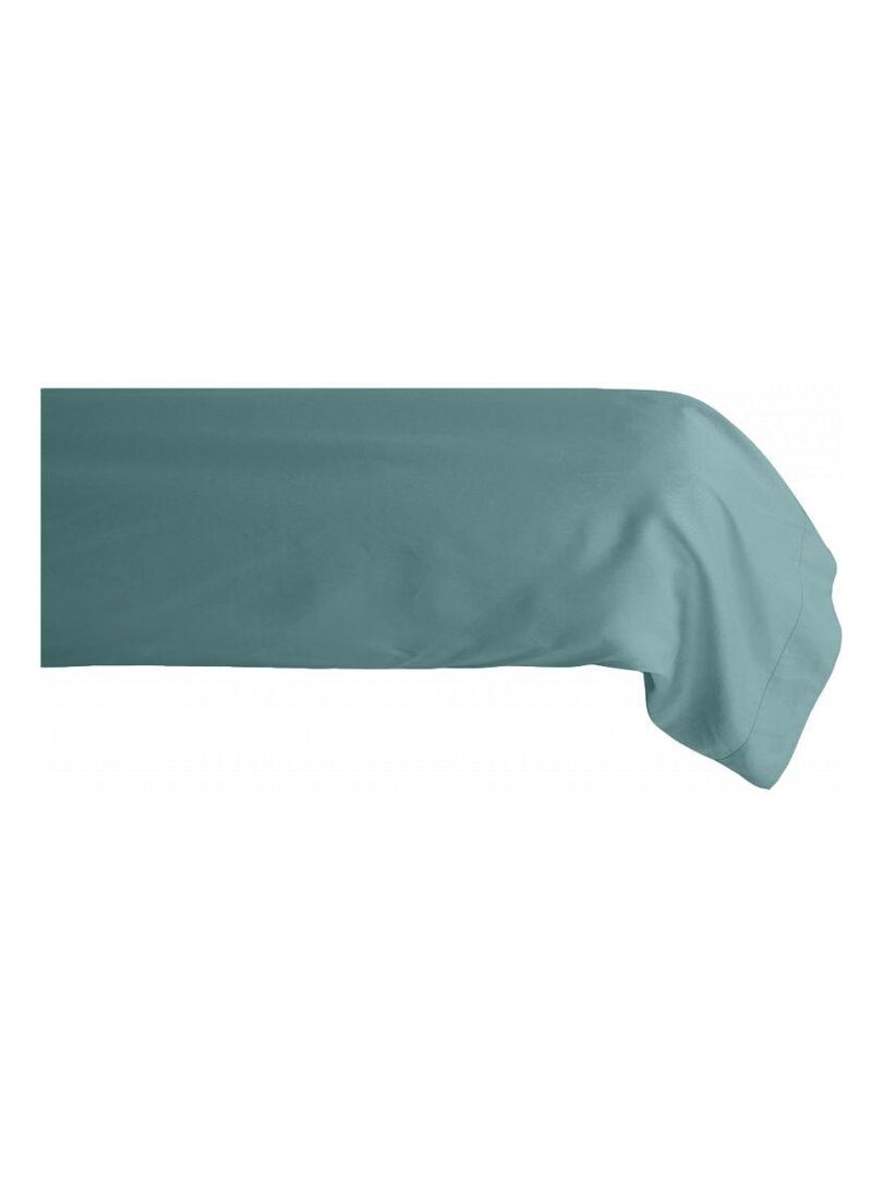 Taie de traversin percale pur coton peigné longues fibres 80 fils/cm² Vent du sud Bleu azur - Kiabi