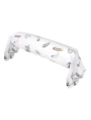 Taie de traversin Percale pur coton PLUMES