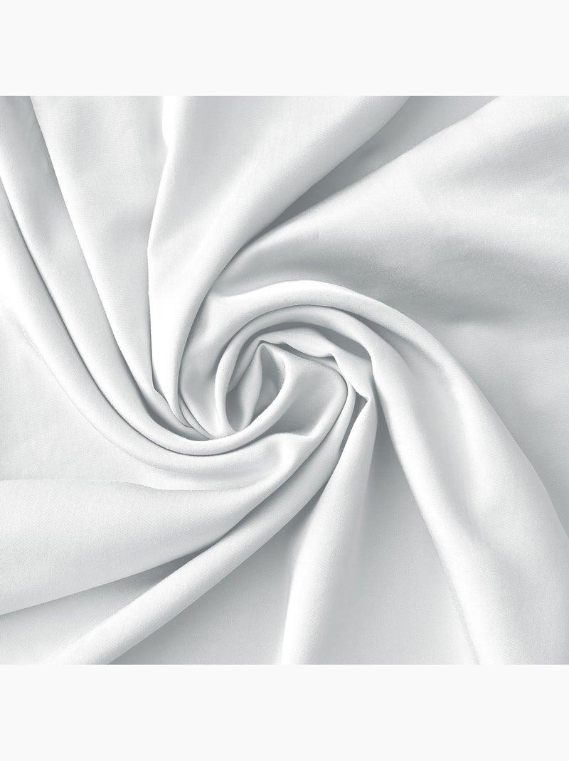 Taie de Traversin – Satin de Bambou –  Ultra douce - Salomé Blanc - Kiabi