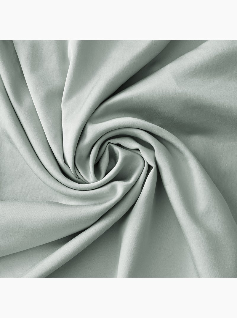 Taie de Traversin – Satin de Bambou –  Ultra douce - Salomé Vert eucalyptus - Kiabi