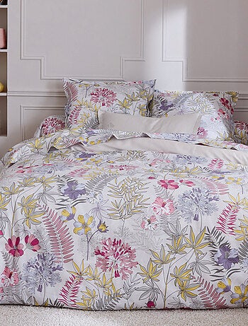 Taie de traversin satin de coton ANAÏS multicolore