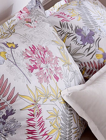 Taie de traversin satin de coton ANAÏS multicolore
