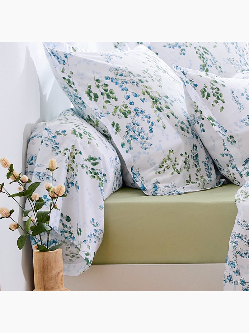 Taie de traversin satin de coton ANGÈLE Vert tilleul - Kiabi