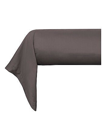 Taie de traversin satin de coton anthracite