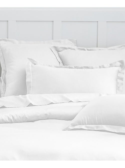 Taie de traversin satin de coton blanc - Kiabi Taie de traversin satin de coton blanc - Kiabi