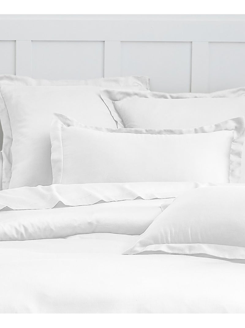 Taie de traversin satin de coton blanc Blanc - Kiabi