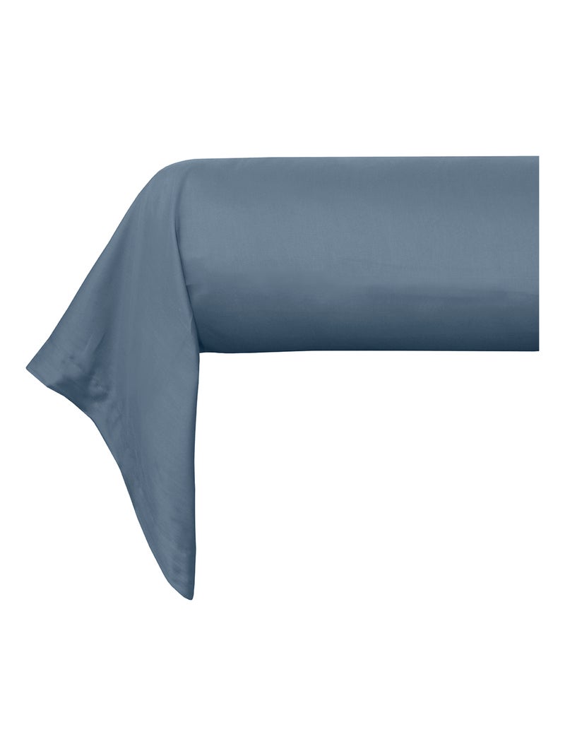 Taie de traversin satin de coton Bleu - Kiabi