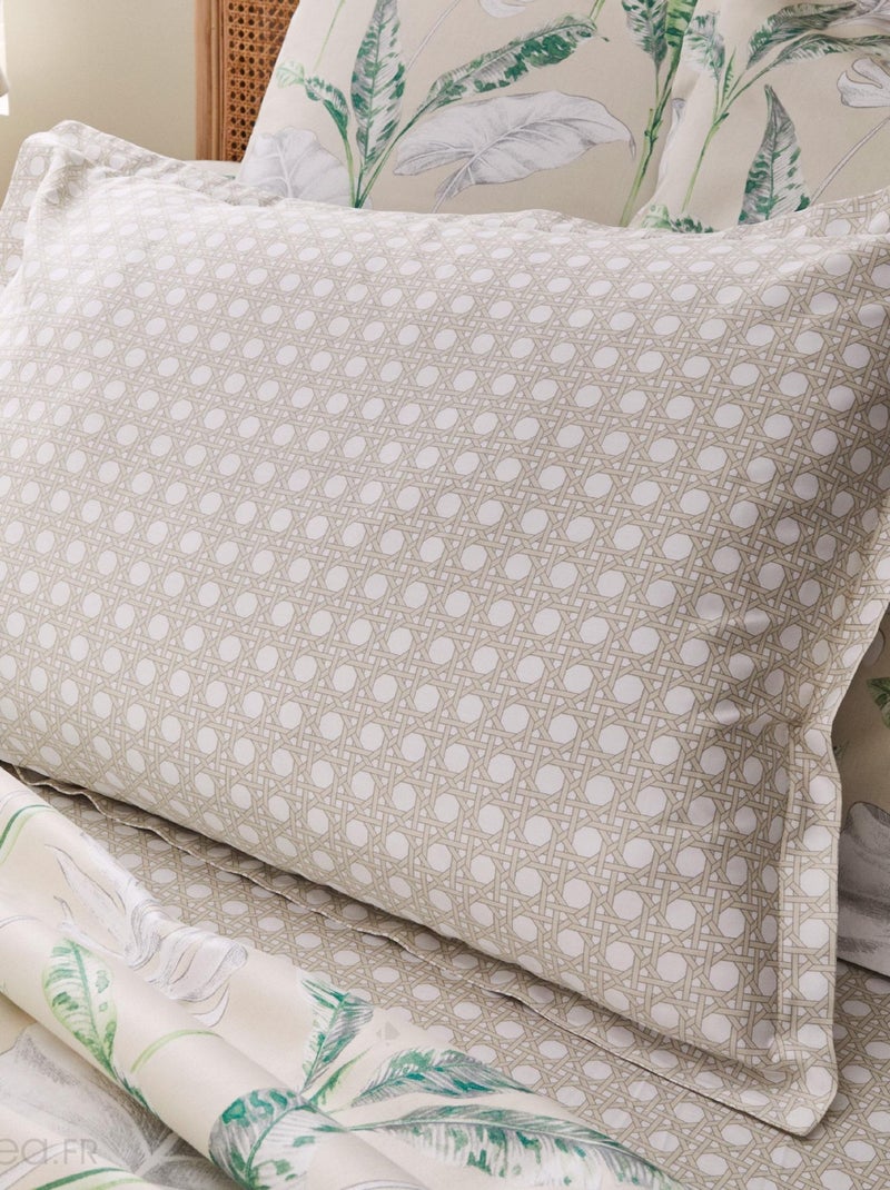Taie de traversin satin VOYAGE Gris chiné - Kiabi