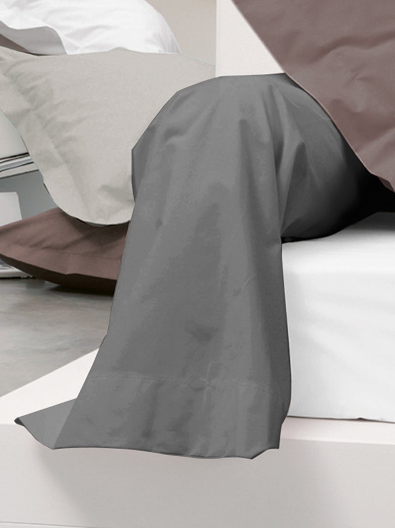 Taie de traversin uni coton ALTO Gris foncé - Kiabi