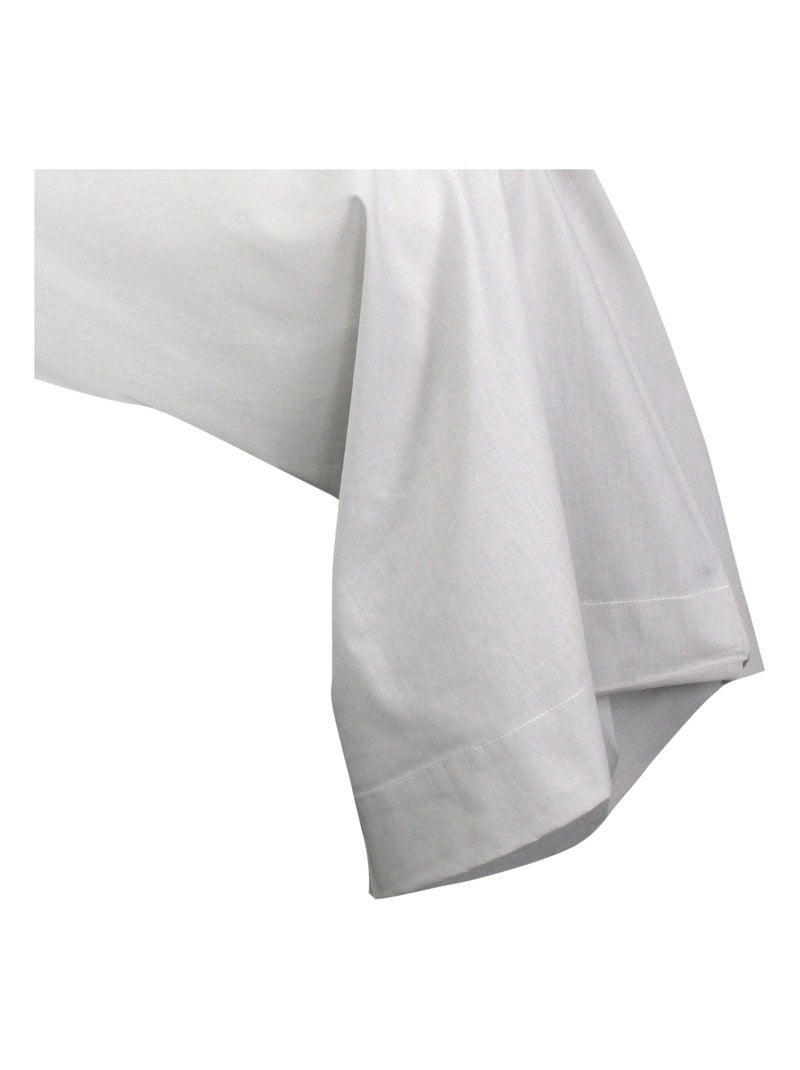 Taie de traversin uni coton ALTO Gris perle - Kiabi