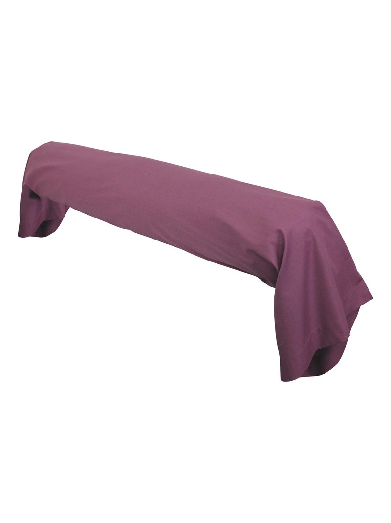 Taie de traversin uni coton ALTO Violet prune - Kiabi