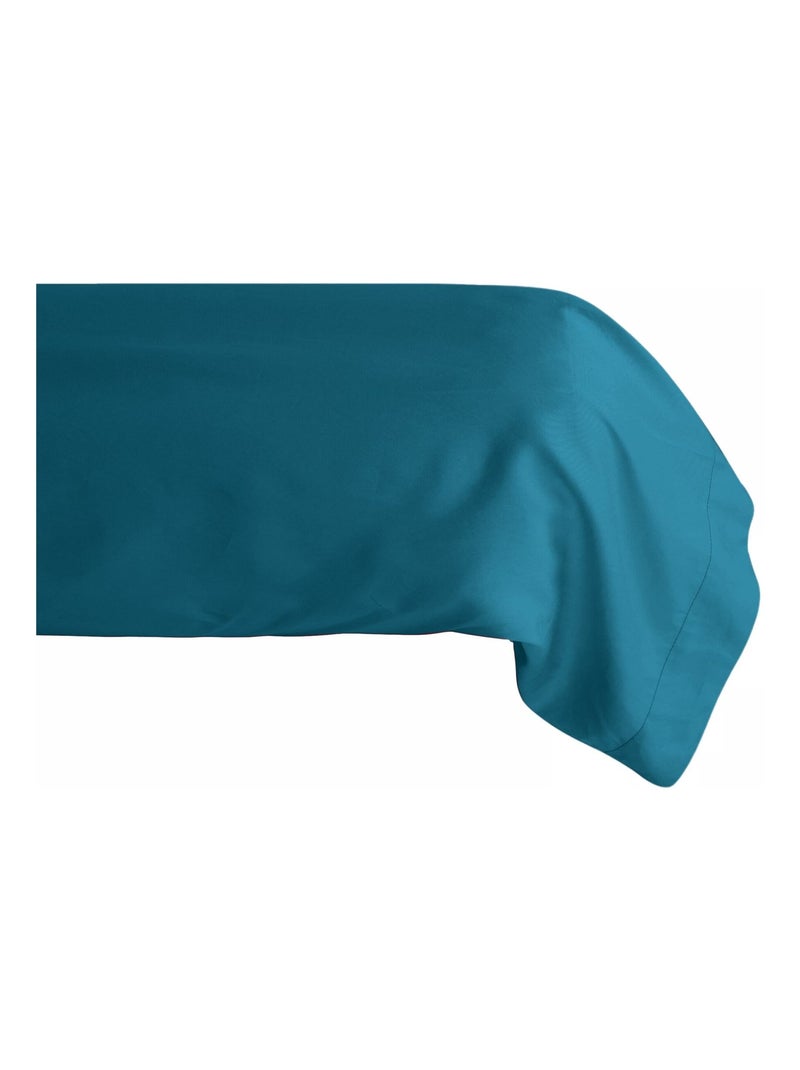 Taie de traversin uni percale de coton MANOIR Bleu lagon - Kiabi