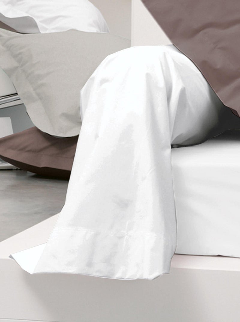 Taie de traversin uni pur percale PRIMO Blanc - Kiabi