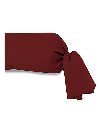 Taie de traversin uni ZZZ rouge