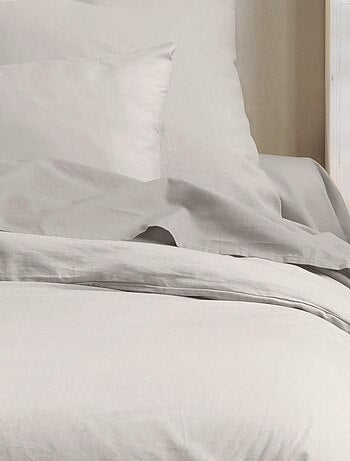 Taie de traversin unie en coton bio