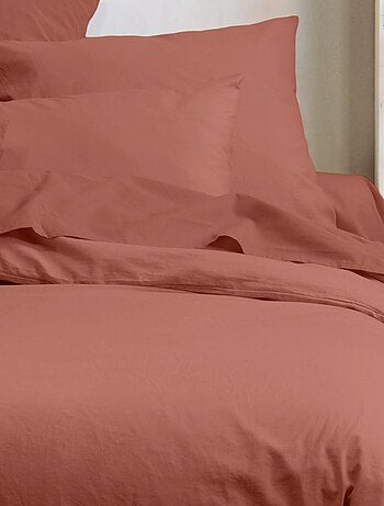 Taie de traversin unie en coton bio