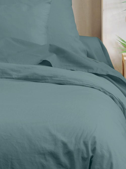 Taie de traversin unie en coton bio - Kiabi
