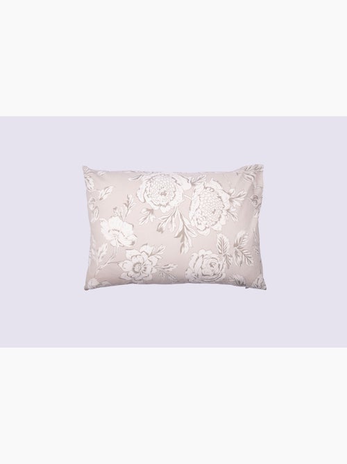 Taie d’oreiller - 100 % coton 57 fils - Imprimé floral réversible NORA - Kiabi