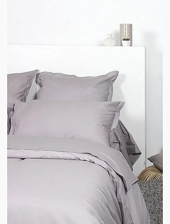 Taie d'oreiller - cote deco - uni - coton - blanc - 50x70 cm