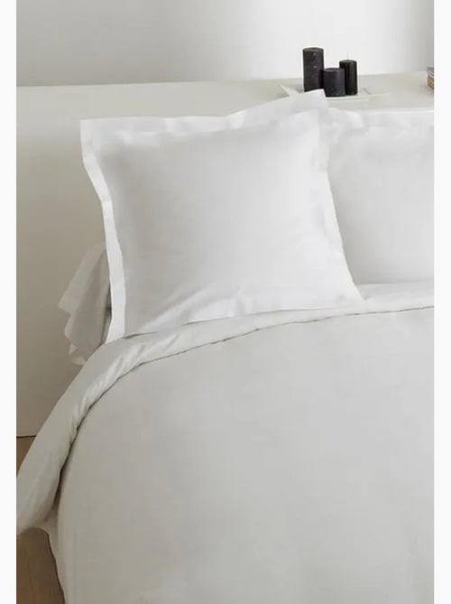 Taie d'oreiller - cote deco - blanc - 65x65 cm - coton - hypoallergénique - Kiabi Taie d'oreiller - cote deco - blanc - 65x65 cm - coton - hypoallergénique - Kiabi