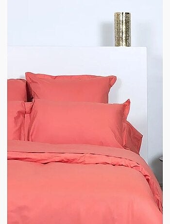 Taie d'oreiller - cote deco - uni - coton - blanc - 50x70 cm