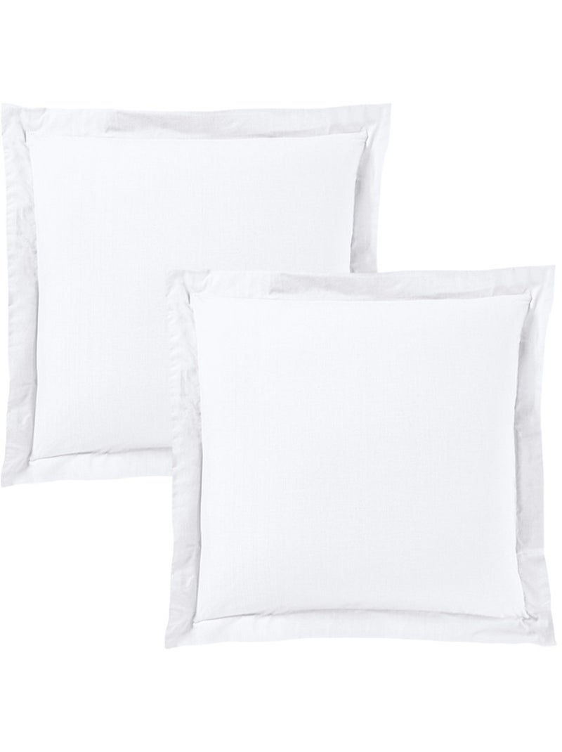 Taie d'oreiller - Coton Pur - 100 % Coton 57 Fils/cm² Blanc - Kiabi