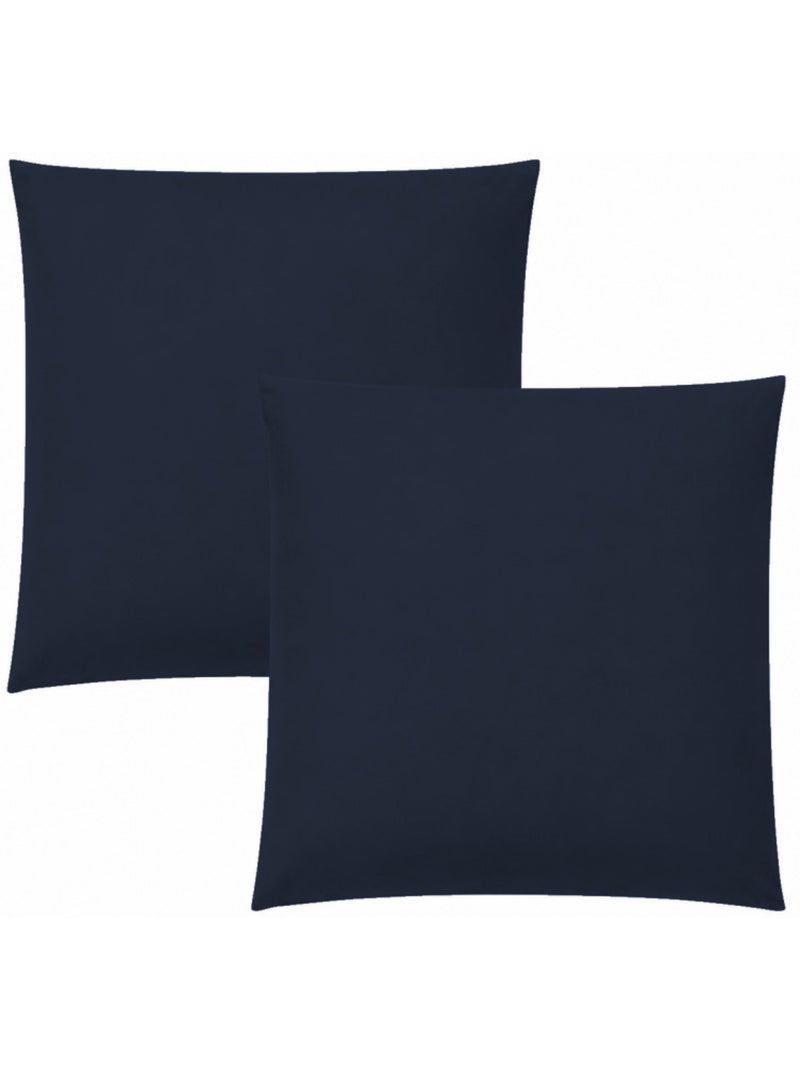 Taie d'oreiller - coton pur - 100 % coton 57 fils/cm² Bleu nuit - Kiabi
