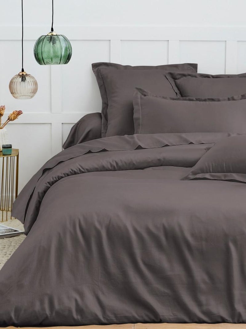 Taie d'oreiller - Coton Pur - 100 % Coton 57 Fils/cm² Gris - Kiabi