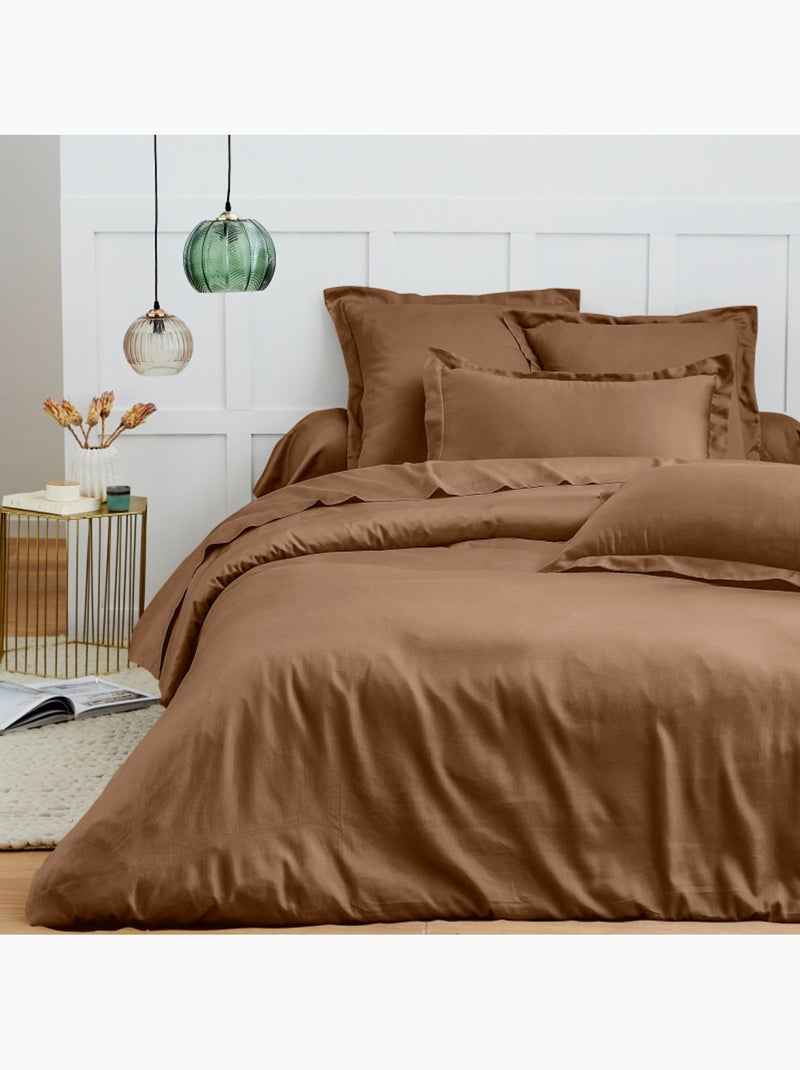 Taie d'oreiller - Coton Pur - 100 % Coton 57 Fils/cm² Gris taupe - Kiabi