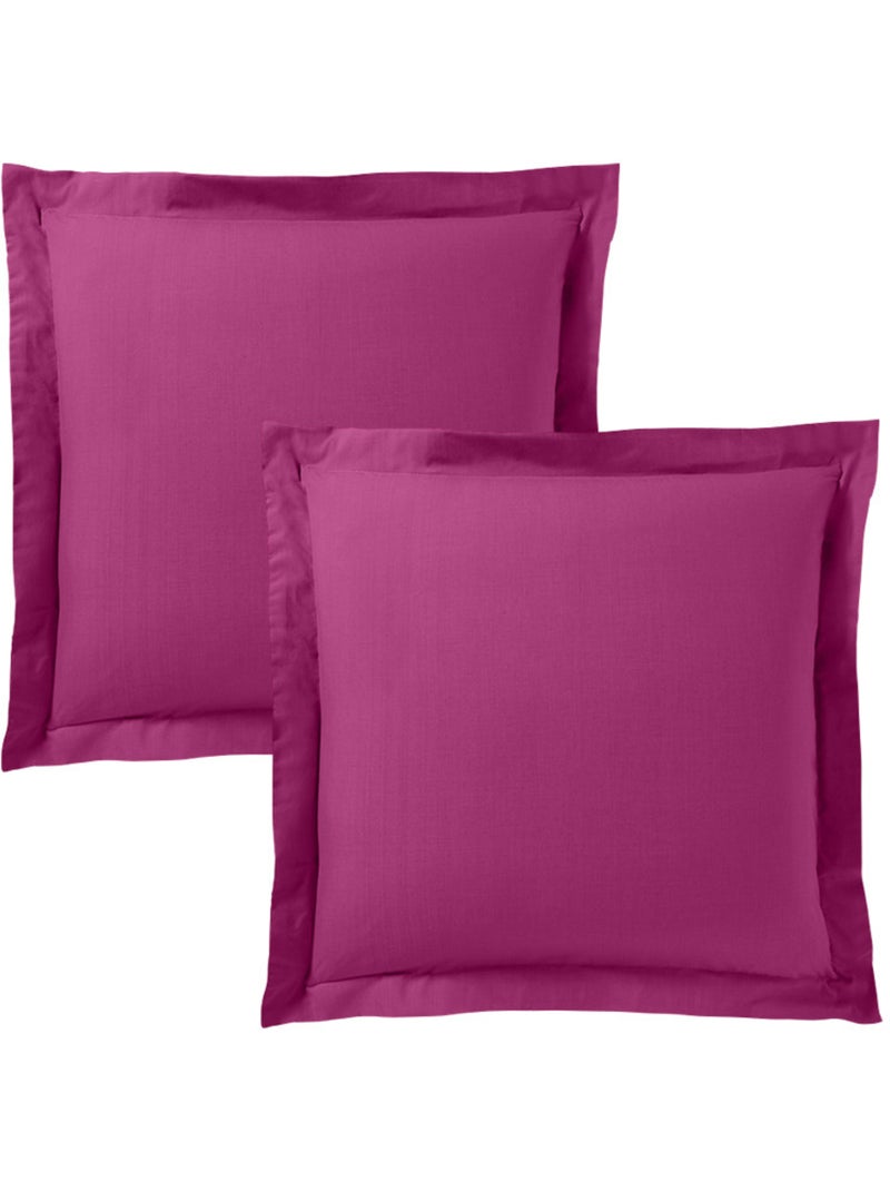 Taie d'oreiller - Coton Pur - 100 % Coton 57 Fils/cm² Magenta - Kiabi