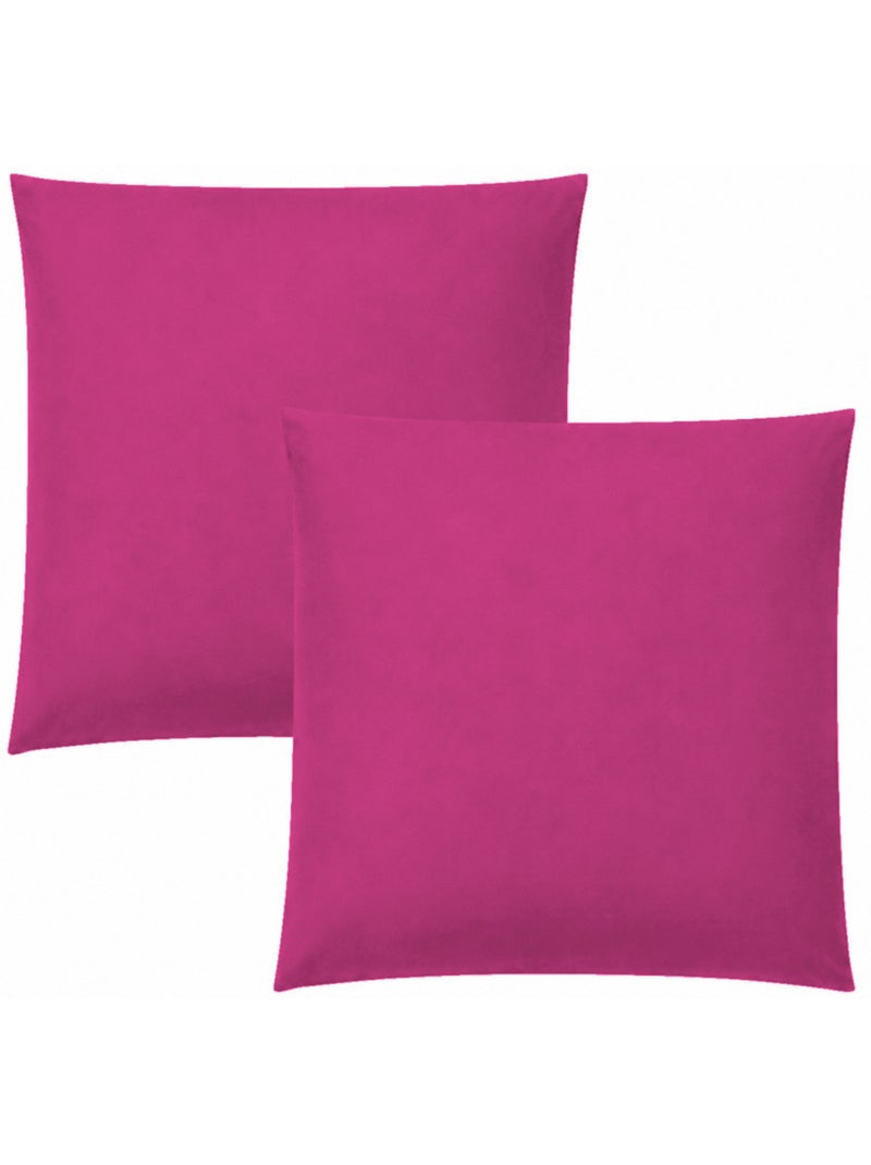 Taie d'oreiller - coton pur - 100 % coton 57 fils/cm² Magenta - Kiabi