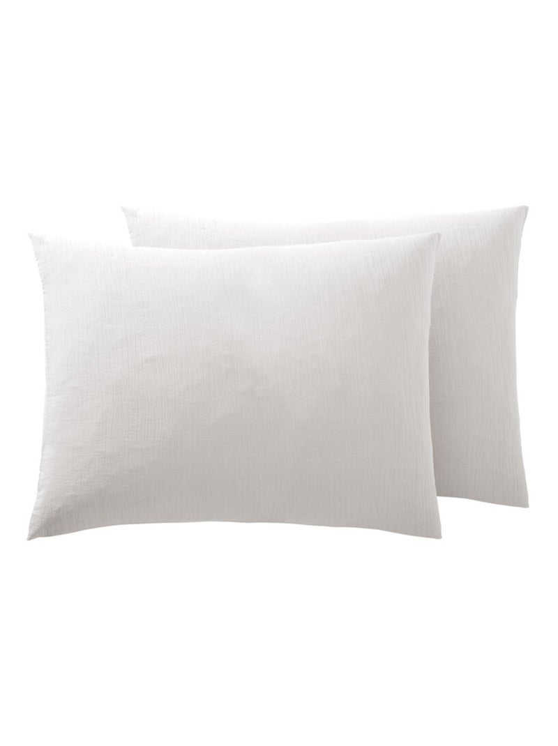 Taie d'oreiller - Coton Pur - 100% gaze de coton 125 gr/m² Blanc - Kiabi
