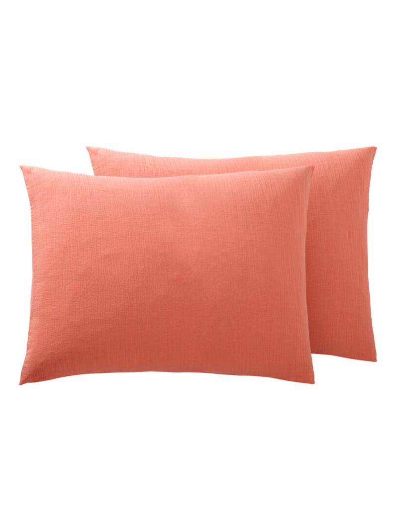 Taie d'oreiller - Coton Pur - 100% gaze de coton 125 gr/m² Blush - Kiabi