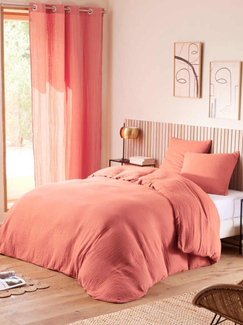 Taie d'oreiller - Coton Pur - 100% gaze de coton 125 gr/m² Blush - Kiabi