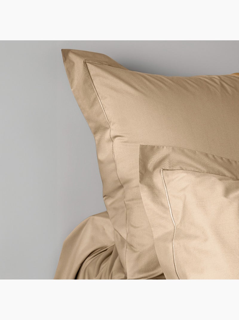 Taie d'oreiller - Coton Pur - 100% Percale de coton peigné Beige chiné - Kiabi