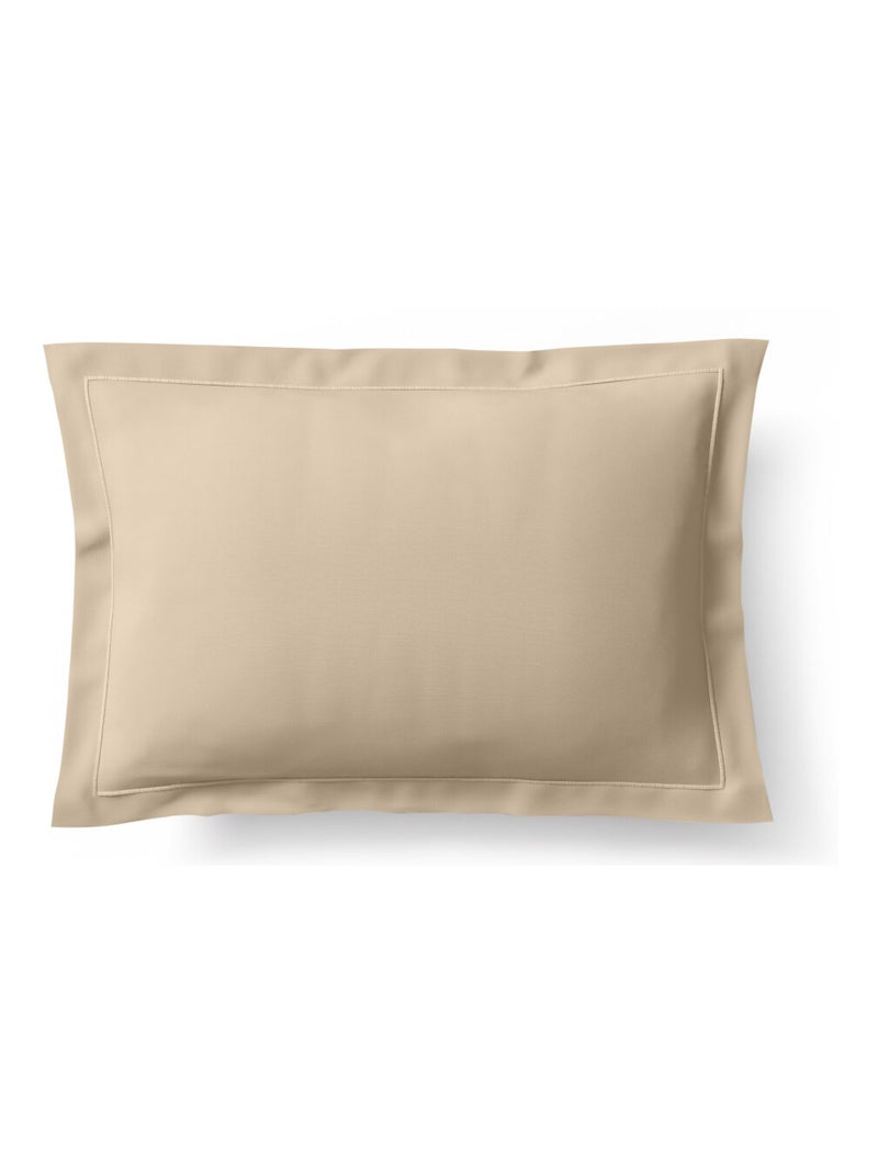 Taie d'oreiller - Coton Pur - 100% Percale de coton peigné Beige - Kiabi